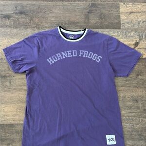 47 Brand TCU Horned Frogs Shirt M Purple Short Sleeve Crew Neck
